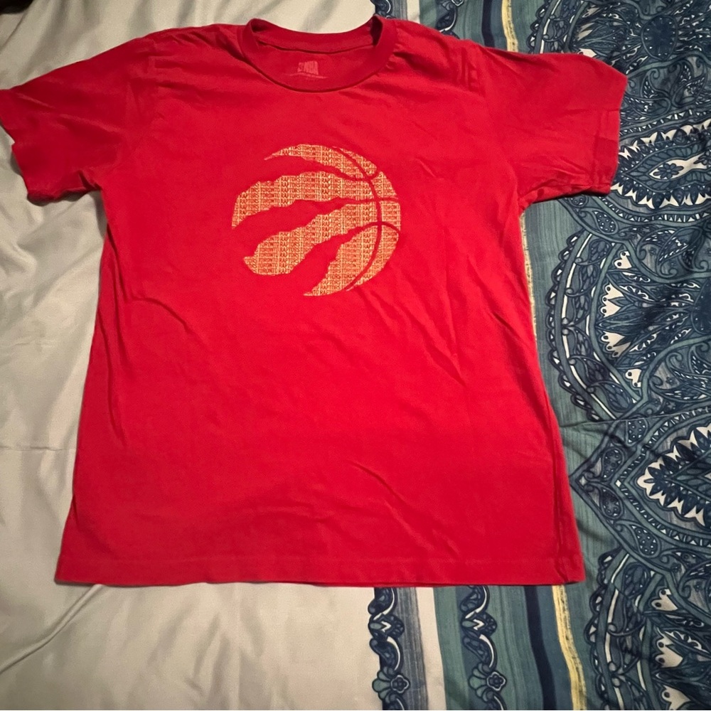 NBA Kids Red Tee with Gold Basketball Logo